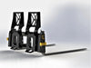 It is a 3D rendering of the product, which is designed to make it easier to pick up and move pallets with a forklift.